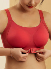 Wire-free Front Button Buckle Bra Red